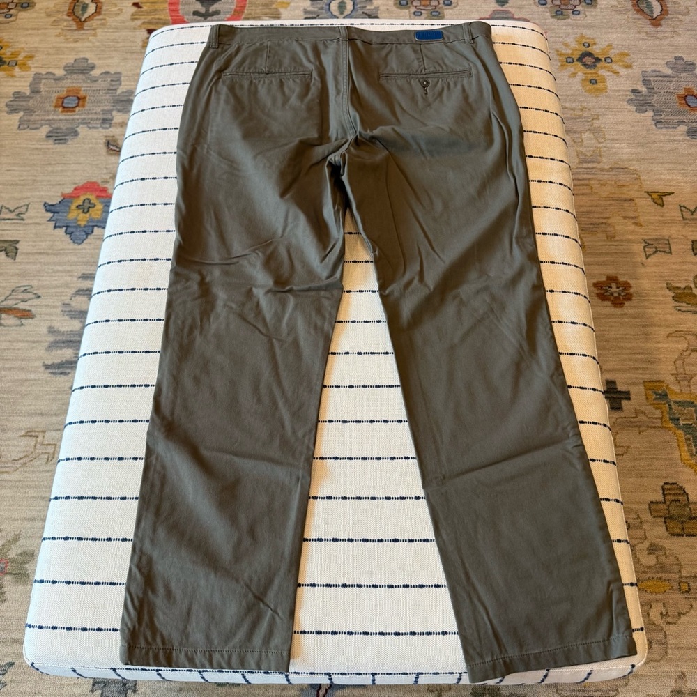 Men's Olive Green Chino Pants - Picture 2 of 4